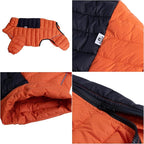 Lovelonglong Warm Jacket - 4 Legs Covered Waterproof Windproof Reflective Vest, Zippered Adjustable Outdoor Snow Jacket for Small Medium Large Dogs, Orange XL