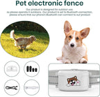 GPS Dog Electronic Fence, Wireless Training Collar- No Subscription Required, Customizable Boundaries via App 3280 FT, IPX7 Waterproof Rechargeable Collar, Automatic Sleep/Wake（White）