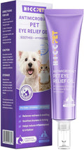 HICC PET Dog Eye Gel, Vet-Recommended Dog Eye Infection Treatment, Cat Eye Drops Wash, Soothes Irritation, Moisturizes Dry Eyes, Pet Eye Drops Ointment Alternative for Dogs, Cats, Horses. 2 fl oz