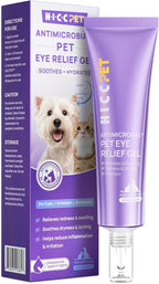HICC PET Dog Eye Gel, Vet-Recommended Dog Eye Infection Treatment, Cat Eye Drops Wash, Soothes Irritation, Moisturizes Dry Eyes, Pet Eye Drops Ointment Alternative for Dogs, Cats, Horses. 2 fl oz
