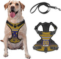 Custom Baltimore Dog Harness with Reflective Stripes Personalized Name and Number Dog Vest Harness with Pet Traction Rope for Small Medium Large Dog