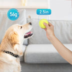 PrimePets Dog Squeaky Toys Bulk 12 Pack, 2.5 Inch Tennis Balls, Small Rubber Toy for Dogs, 4 Assorted Colors - Durable Puppy Toys for Indoor Outdoor Play, Small & Medium Dog Supplies
