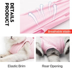 DOTON Cat Recovery Suit for Male and Female Surgical Post Surgery Soft Cone Onesie Shirt Clothes Neuter Licking Protective Diapers Outfit Cover Kitten Spay Collar(S, Pink)
