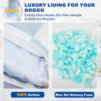 Dog Bed with Removable Washable Cover for Small Dogs Deluxe Plush Dog Crate Beds Comfy Kennel Pad Waterproof Lining and Blue Gel Memory Foam Memory Foam（Blue 30 * 20 * 4in）