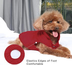 2 Layers Fleece Lined Warm Dog Jacket for Winter Cold Weather,Soft Windproof Medium Dog Coat,Red XL