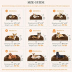 Comfort Expression Orthopedic Dog Bed for Extra Large Dogs 45x35 Inch, Waterproof Egg Crate Foam XL Pet Bed with Removable Bolsters, Dog Couch with Washable Cover & Non-Slip Bottom, Dark Brown