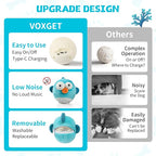Interactive Dog Toy Ball, Rechargeable Jumping Plush Toy with Motion Activation for Small Large Dogs, Squeaky Moving Bouncing Ball for Pets Keep Busy Reduce Boredom, No Loud Music (Puffer)