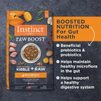 Instinct Raw Boost Gut Health, Natural Dry Dog Food with Freeze Dried Pieces, Grain Free Recipe - Real Chicken, 18 lb. Bag