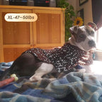 KYEESE Dog Sweater with Leash Hole Comfy Pullover Sweater Medium Size Male with Reflective Yarn Warm Pet Coats Stretchy Cozy Lightweight Thick Knitwear Dog Clothes,Khaki, X-Large