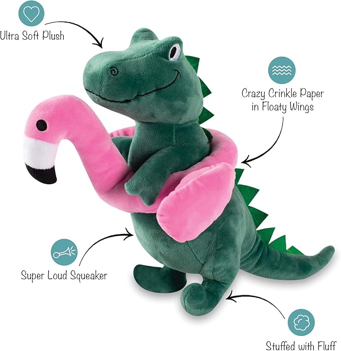 Fringe Studio Squeaker Pet Toy, T-Rex (728003)