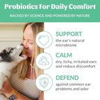 SKOUT'S HONOR Probiotic Dog Ear Cleaner Solution with Aloe Vera - Alcohol-Free, Fragrance-Free, Non-Medicated Ear Wash for Dogs - Microbione Friendly Certified, 4 oz.,