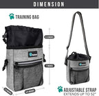 PetAmi Dog Treat Pouch, Pet Treat Pouch for Training, Dog Walking Bag Holder for Kibbles, Pet Food Toy, Dog Trainer Essentials Supplies, Poop Bag Dispenser, 3 Ways to Wear (Heather Gray)