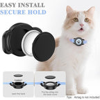 Airtag Cat Collar, Stretchy Kitten Collar with Apple Air Tag Holder, Lightweight and Comfortable, Ultra Elastic GPS Cat Collars for Cats Kittens and Puppies, 8-12.5 Inch, Blue