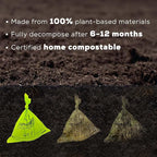 ANECO 100% Certified Home Compostable Dog Poop Bags (135 Count/9 Rolls), Large Poop Bags for Dogs & Cats, Extra Strong & Leak-proof Pet Waste Bags, California