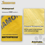 MAMORE Dog Raincoat Hooded Rain Jacket for Small Medium Large Dogs Slicker Poncho Bottom Waterproof Adjustable Reflective Breathable Leash Hole (Yellow, XXX-Large)
