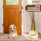 Dog Doorbells for Potty Training, Poly Urethane Puppy Door Bells, Hand-woven Dog Bells for Dog Training, Extra Loud Bells for Door Knob, Ring to Go Outside Doggie Pet Supplies. (Brown twist)
