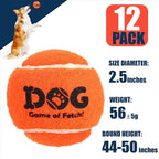 AMA SPORT Tennis Balls for Dogs 12 Pack 2.5" Red Dog Tennis Balls for Puppy Small Medium Dog Toys, Designed for Dogs Floating, Water-Hunting, Fetch, Fun Playing, Daily Exercise, Mid-air Catching