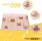 Agent 008 - Interactive Wooden Puzzle Toy for Dogs, Fun Brain Game for Intelligence Training, Challenging Mental Stimulation for Smart Dogs