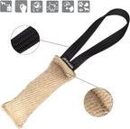 Dingo Gear Tug Toy for Dog Training Agility Tug of War, Jute Dog Bumper with one Handle, Dog Bite Pillow for Aggressive Chewers, 6" S00143