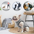 SCENEREAL Winter Dog Vest Coat with Harness Built in, Warm Dog Jacket for Small Medium Dogs, Puppy Cold Weather Coats with Zipper, Fleece Puffer Vest Windproof Snow Clothes for Puppy Pet
