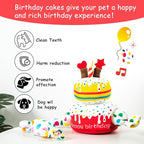 Hollypet Hide and Seek Squeaky Dog Toy, Designed Interactive Puzzle Plush Stuffed Puppy Toys，Cake