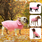 Fleece Dog Coat Winter Pet Jacket Reflective for Cold Weather for Large Medium Small Dogs(Pink,3XL)