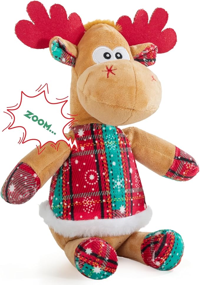 Christmas Squeaky Dog Toys Tug of War Dog Plush Toy for Large Breed Interactive Dog Chew Toys for Puppies Small and Large Dogs Training and Reduce Boredom