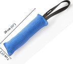 Dingo Gear French Linen tug Toy for Dog, Bumper Toy for Training, Agility, tug of war, bite Pillow for Strong Dog, 1handle 11in Blue S00061