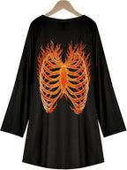 MARSVOVO Women Novelty Graphic Plus Size Sweater Crewneck Long Sleeve Cute Printed Loose Fit Casual Fall Sweaters Top