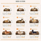 Comfort Expression Orthopedic Dog Bed for Large Dogs 36x27 Inch, Waterproof Supportive Egg Crate Foam Large Pet Bed with Removable Bolsters, Dog Couch with Washable Cover & Non-Slip Bottom, Brown