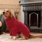 ASENKU Knitted Dog Sweater, Pullover Big Thermal Dog Winter Sweater, Turtleneck Doggy Sweaters for Large Medium Dogs Boy Girl,Warm Pet Sweatshirt for German Shepherd,Great Dane,5XL