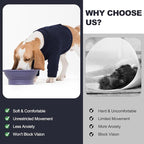 IDOMIK Dog Recovery Suit, Dog Surgery Recovery Suit Front Legs, Comfy Joint Leg Sleeves After Surgery, Elbow Braces Protector for Leg Injuries & Joint Pain, Cone Collar Alternatives,Navy,M