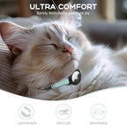 AirTag Cat Collars, Stretchy Collar with Apple AirTag Holder and Bell, Breakaway Ultra Design Elastic GPS Tracking Collars for Cats and Puppies, (7.5-12.5 Inch), Green