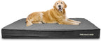 The Dog’s Bed Orthopedic Jumbo Memory Foam Dog Bed, XXXL Grey Plush, Pain Relief for Arthritis, Hip & Elbow Dysplasia, Post Surgery, Lameness, Supportive, Waterproof Washable Cover