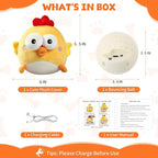 Interactive Dog Toy Ball, Rechargeable Jumping Plush Toy with Motion Activation for Small Large Dogs, Squeaky Moving Bouncing Ball for Pets Keep Busy Reduce Boredom, No Loud Music (Chicken)