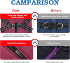 Dog Winter Coat,Warm Jacket Paded Fleece Pet Vest with Built in Harness, Windproof Reflective Cozy Adjustable Snow Dog Coat Clothes with Zipper for Small Medium Large Dogs