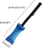 Dingo fire Hose tug Toy for Dog with Strong Bungee Handle, Long Toy for Dog Training, Agility Sport, tug of war, Handle 11-19in Blue 15670
