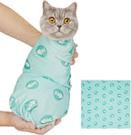 Cat Wrap for Cutting Nails, Self-Adhesive for Grooming, Anti-Scratch Cat Swaddle Wrap for Medicine, Nail Clipping, Teeth Brushing, Ear Cleaning