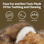 ALL FOR PAWS Squirrel Squeaky Doy Toy, Squirrel Dog Toy for Medium Large Breed, Puppy Fetch Toy with Squeaker, Plush Chew Dog Toy, 13.8 x 3.9 x 4.1inches, Chipmunk-L