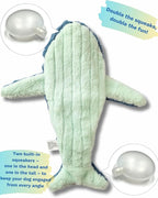 Crinkle Dog Toy – No stuffing Squeaky Dog Toy for Small, Medium & Large Breeds, Interactive Tough toy set - Ideal for Chewing, Teething & Fetch, Durable Pet-Safe Materials - Soft Blue Plush, Large