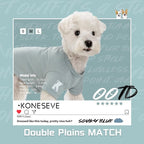 Koneseve Dog Shirt Soft Clothes Stretchy Tee for Medium Large Dogs 2-Pack Sunny Red & Smoky Blue 4XL