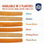 Himalayan Dog Chew Churro Yak Cheese Dog Chews, 100% Natural, Long Lasting, Gluten Free, Healthy & Safe Dog Treats, Lactose & Grain Free, Protein Rich, For All Breeds, Soft, Chicken Flavor, 4 Pack
