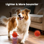 Smart Interactive Dog Toy Automatic Moving Bouncing Chew Herding Ball E-TPU Material for Large and Medium-Sized Dogs Keep Them Busy USB Rechargeable (Orange)
