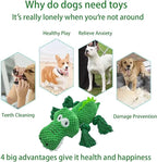 AIMETING Dog Toys, Durable Dog Chew Toys, Dog Squeak Toy with Fun Crinkle Paper, Plush Toys Suitable for Small, Medium, Large Dogs (Crocodile)