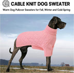 KOESON XS Dog Sweater Girl and Boy, Warm Extra Small Dog Sweater, Soft Turtleneck Doggy Sweaters with Sleeves, Thick Pink Christmas Sweaters for Chihuahua, Yorkie, Pink, XSmall