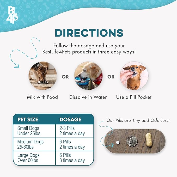 Dog Kennel Cough Treatment & Natural Decongestant, Breathe Easy Cough Treatment for Wheezing, Sneezing, and Nasal Congestion, Supports Respiratory Health and Eases Cold Symptoms, 800 Small Pills