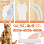 Cat Window Hammock 2-Pack,Foldable Cat Perch with Suction Cups & Metal Frame,Holds up to 40 lbs - Durable & Secure for Cats,Features 2-Sided Cushion & Easy Storage for Sunny Lounging(White)