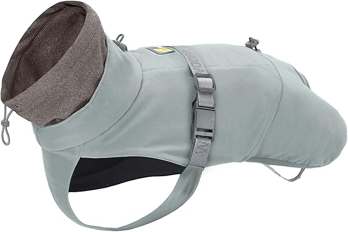 Dog Slip-on Winter Coat, Warm,Lightweight, Adjustable and Easy to Wear for Cold Weather | Waterproof & Windproof Padded Dog Winter Jacket (Glacier Grey, L)