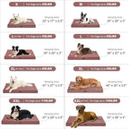 Outdoor Extra Large Dog Crate Bed, XXL Waterproof Dog Bed for Giant Breeds Dogs, 47x29 Inch Orthopedic Egg Crate Foam Pet Mat with Removable Cooling Cover, Pink