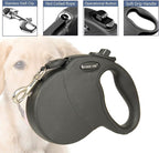 Retractable Dog Leash Hands-Free Adjustable Length 13ft with Safety Lock Durable Nylon Belt for Small Medium Large Dogs Easy Walk Training Portable Dog Leash Black S